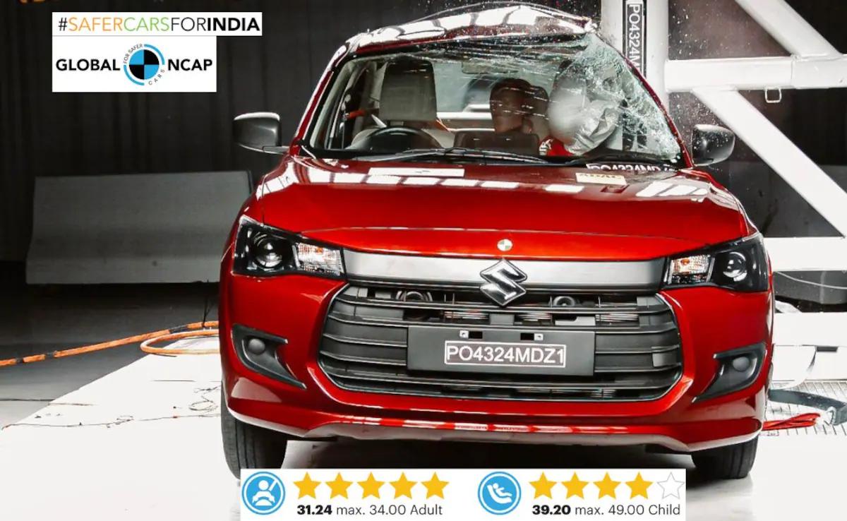 Maruti Dzire First Sedan to Achieve 5 Star Bharat NCAP Rating