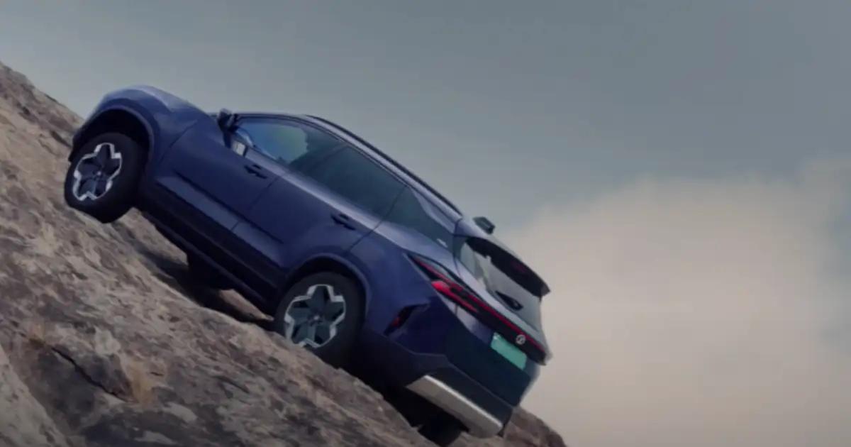 Tata Harrier EV Demonstrates Off Road Power by Climbing Elephant Rock